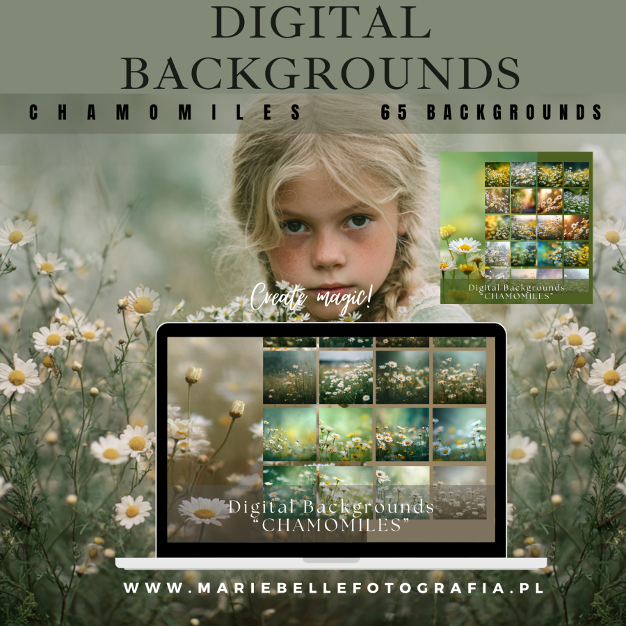 "CHAMOMILE" DIGITAL BACKGROUNDS