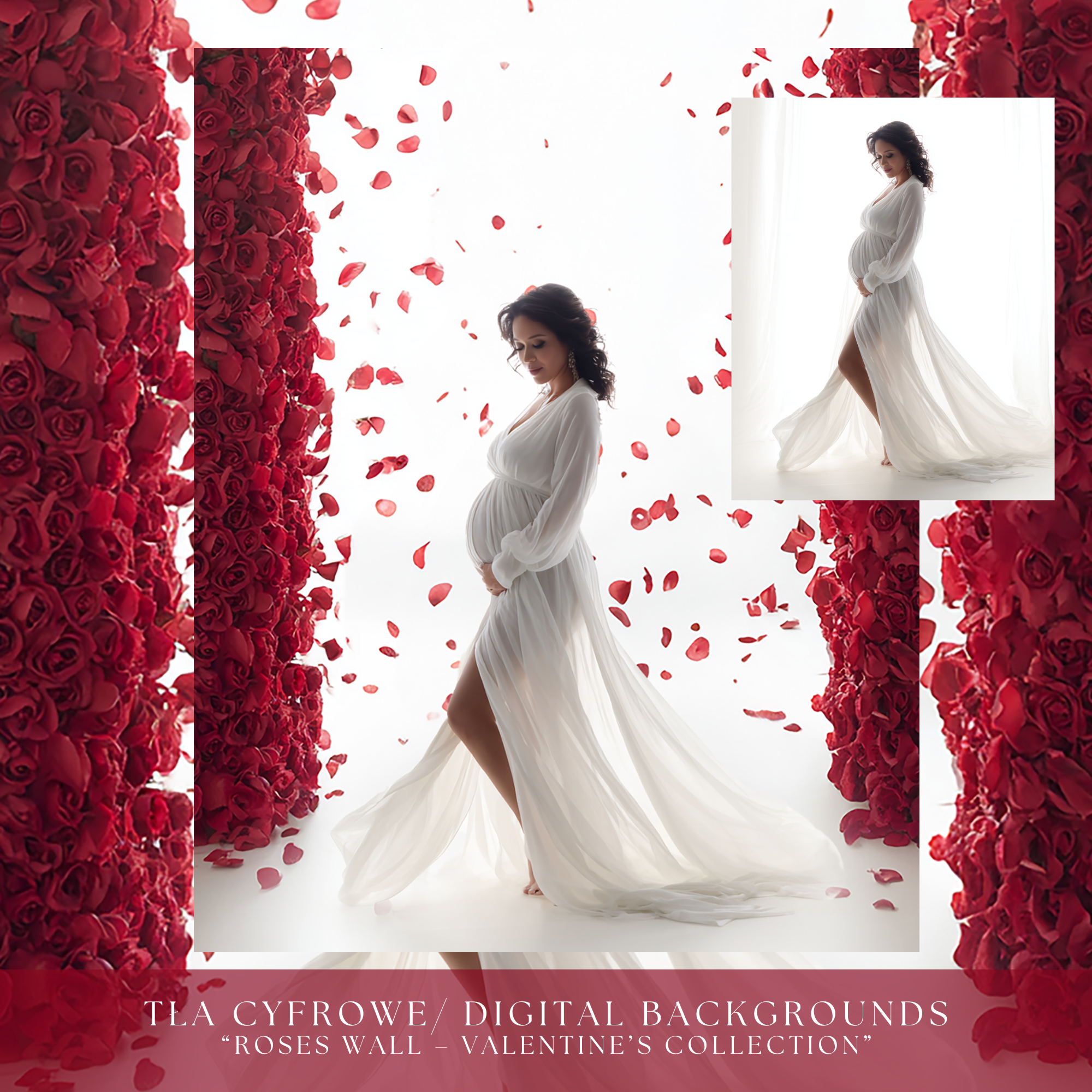 Roses Wall – Digital Backgrounds - Image 2