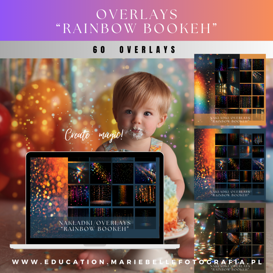 Rainbow Bookeh – Digital Overlays