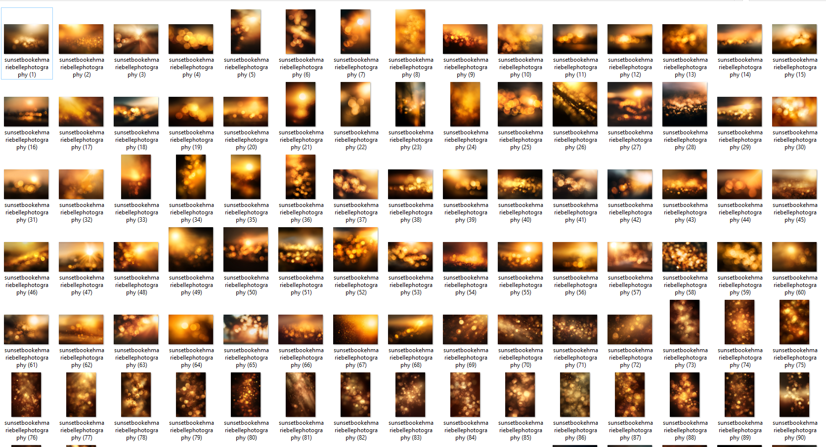 Sunset Light & Bokeh Collection – 175 Digital Overlays - Image 2