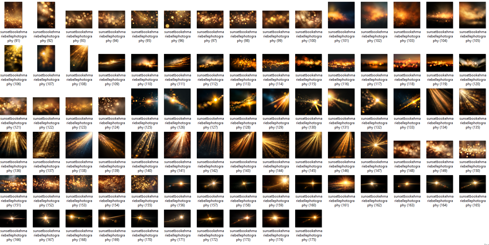 Sunset Light & Bokeh Collection – 175 Digital Overlays - Image 3