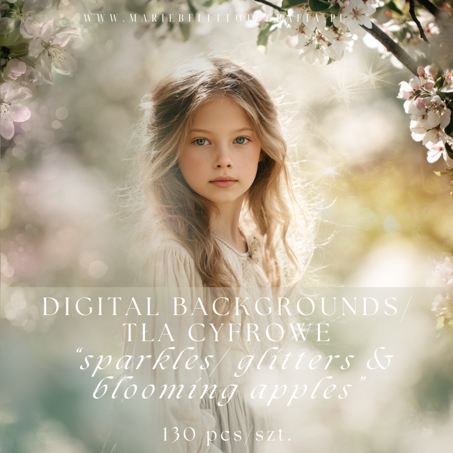 Sparkles & Blooming Apples – Digital Background Collection